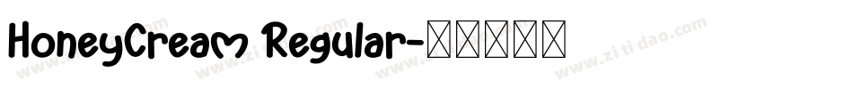 HoneyCream Regular字体转换